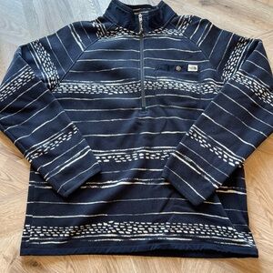 The North Face Men's Zip Up Sweater - Navy and White